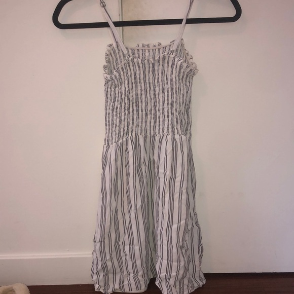 White button dress with stripes - never worn - Picture 2 of 2